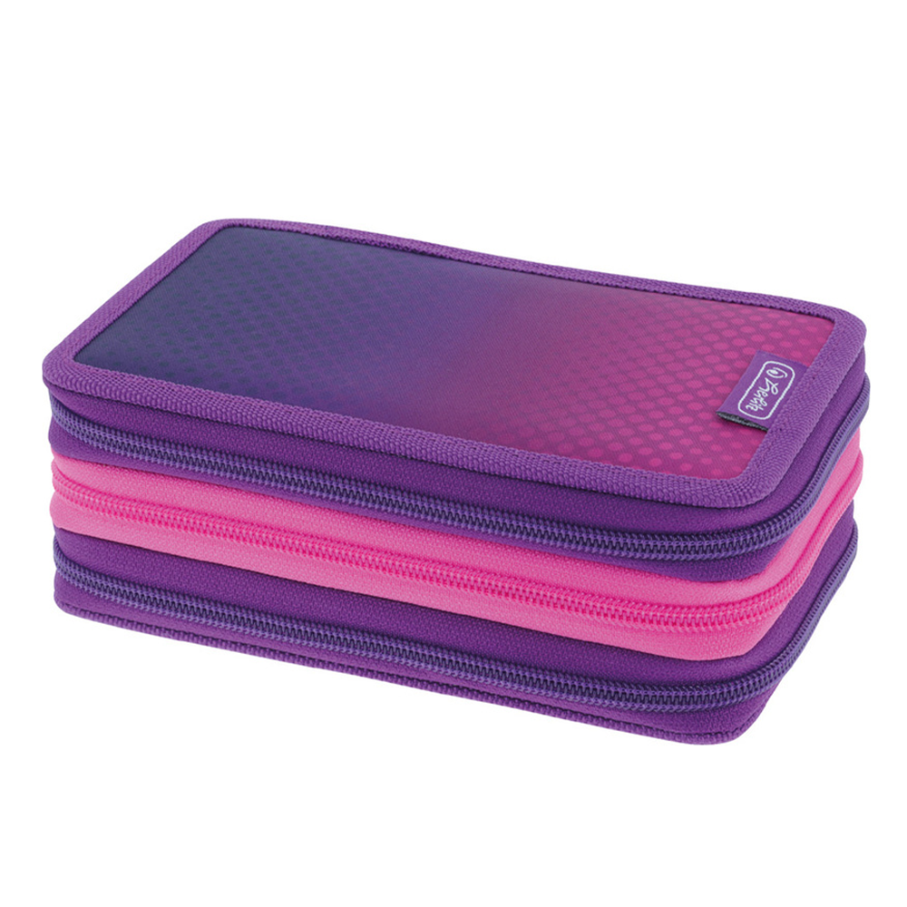 Helitz Κασετίνα Τριπλή Γεμάτη Dip Dye Pink/ Purple 3 - 1 Τμχ