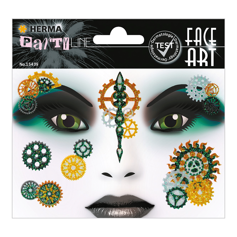 HERMAHerma Face Art Sticker Steampunk Mariepapell.gr