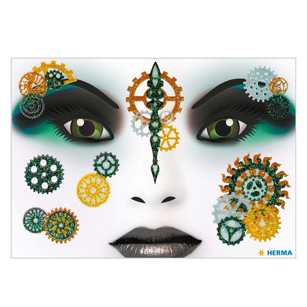 HERMAHerma Face Art Sticker Steampunk Mariepapell.gr