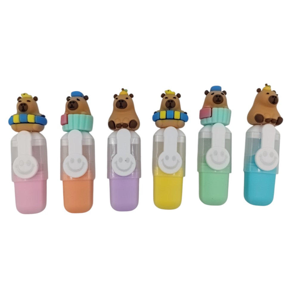 OEMΣετ Highlighters Capybara 6 Χρώματα Σε Τσαντάκιpapell.gr