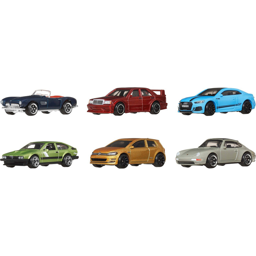 Hot Wheels Aυτοκινητάκια Euro Style Σετ Των 6τμχ