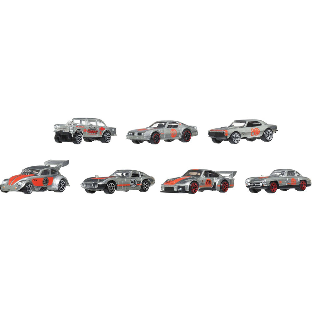 Hot Wheels Αυτοκινητάκια 80 Χρόνια  Σετ Των 7τμχ
