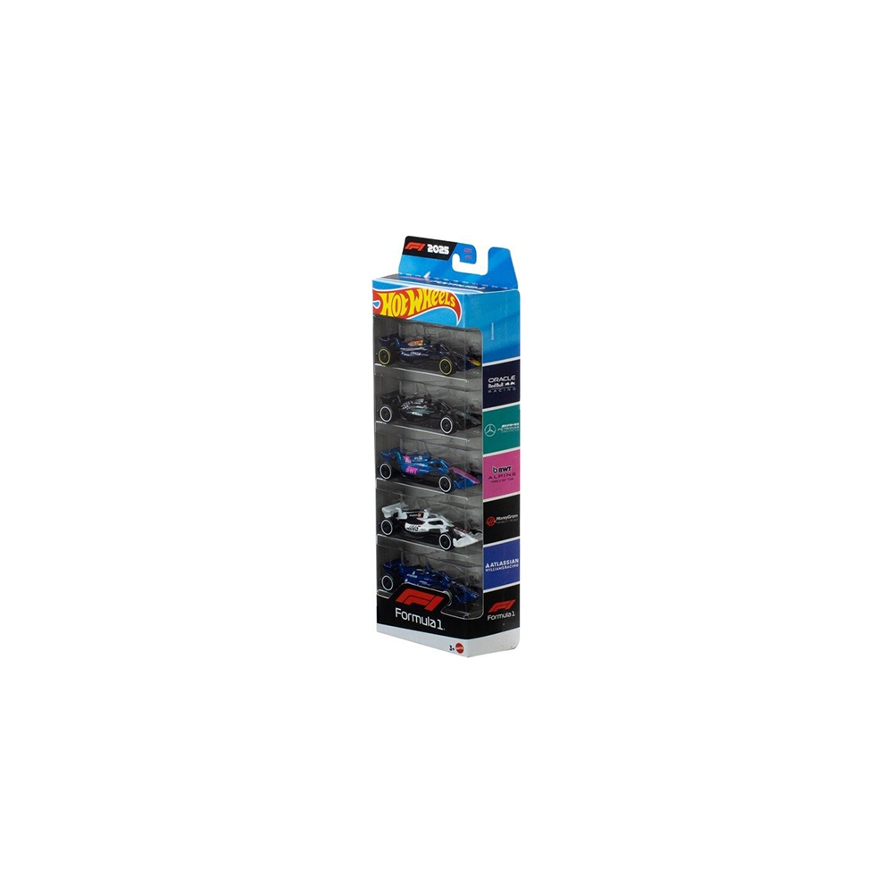 Hot Wheels F1 2025 Teams – Σετ 5 Αγωνιστικών Αυτοκινήτων Formula 1