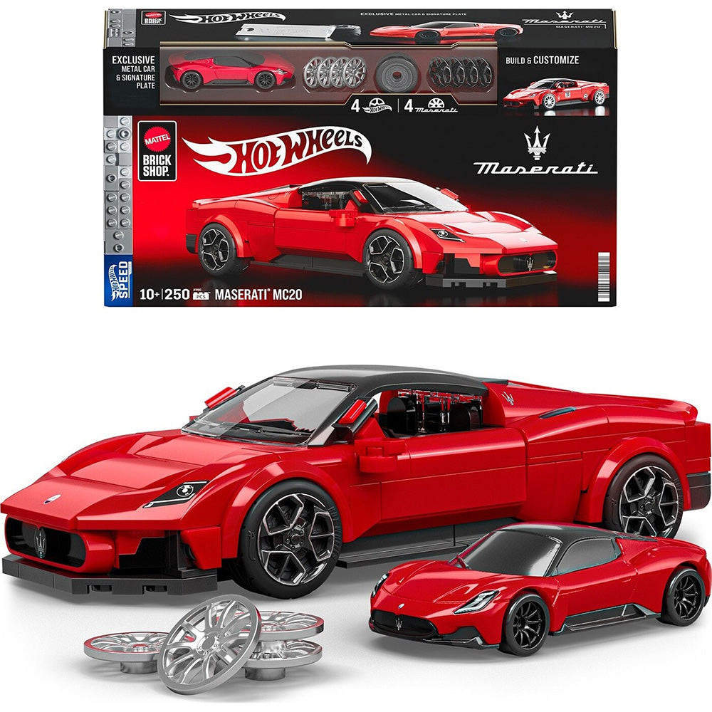 Hot Wheels Maserati Mc20 Building Toy Kit (250 Pieces), For Collectors 