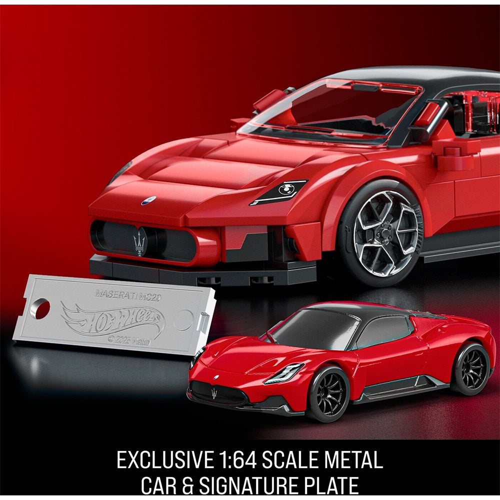 Hot Wheels Maserati Mc20 Building Toy Kit (250 Pieces), For Collectors 