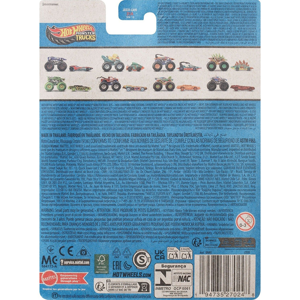 Hot Wheels Monster Truck & Car, 1:64 Scale Die-Cast Truck & Car (2 Vehicles) Hotweiler