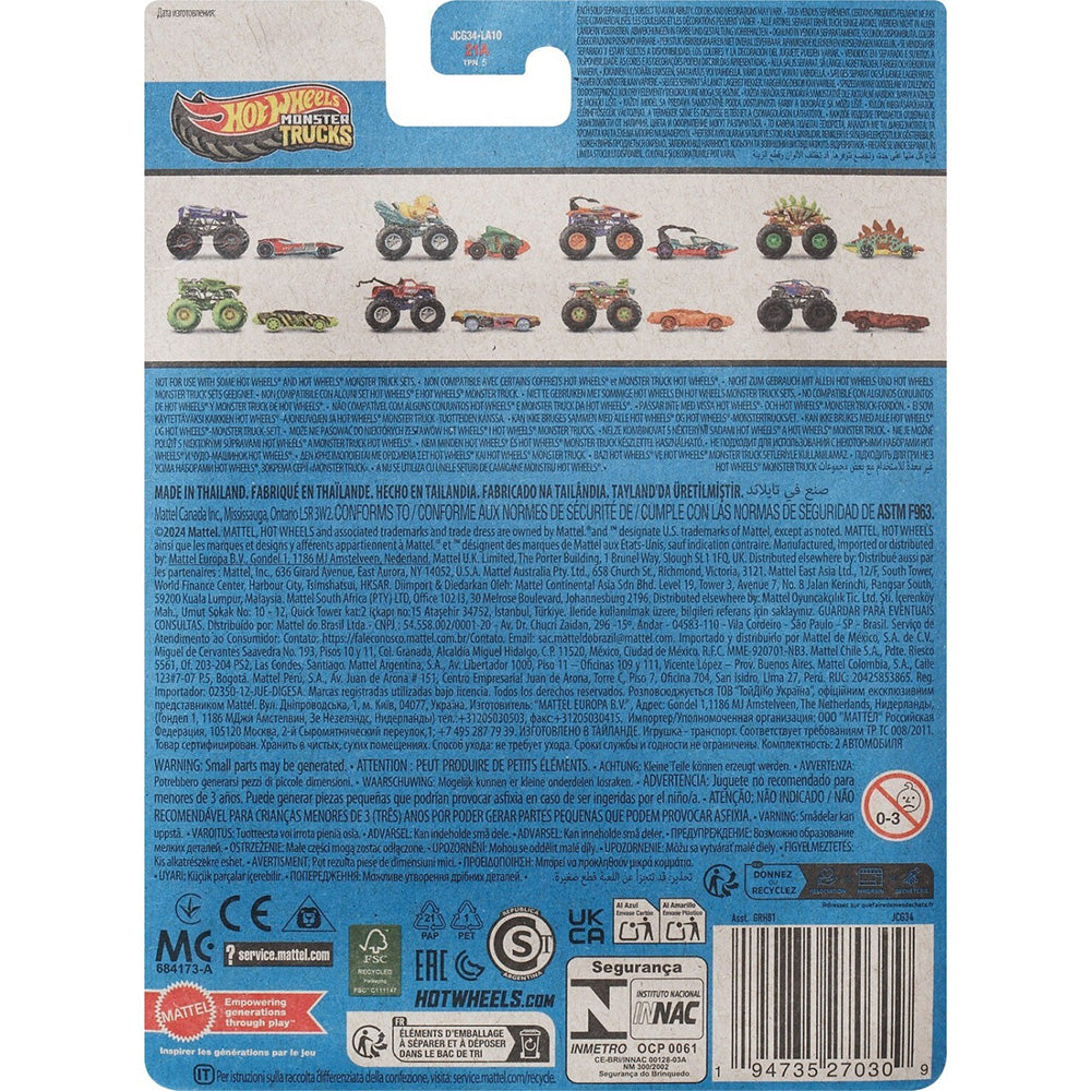 Hot Wheels Monster Truck & Car, 1:64 Scale Die-Cast Truck & Car (2 Vehicles) Twin Mill