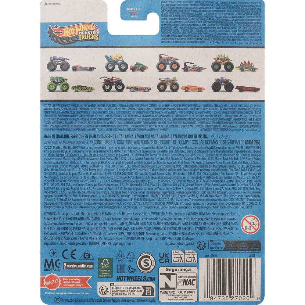 Hot Wheels Monster Truck & Car, 1:64 Scale Die-Cast Truck & Car (2 Vehicles) Scorpedo 