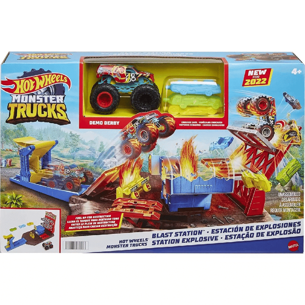 Hot Wheels Monster Trucks Σετ Σούπερ Εκρήξεις & Συγκρούσεις Blast Station