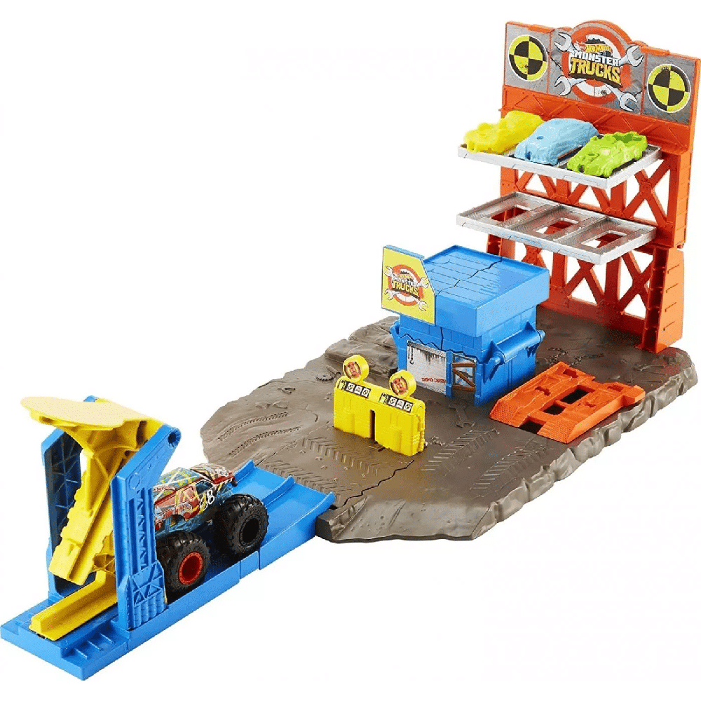 Hot Wheels Monster Trucks Σετ Σούπερ Εκρήξεις & Συγκρούσεις Blast Station