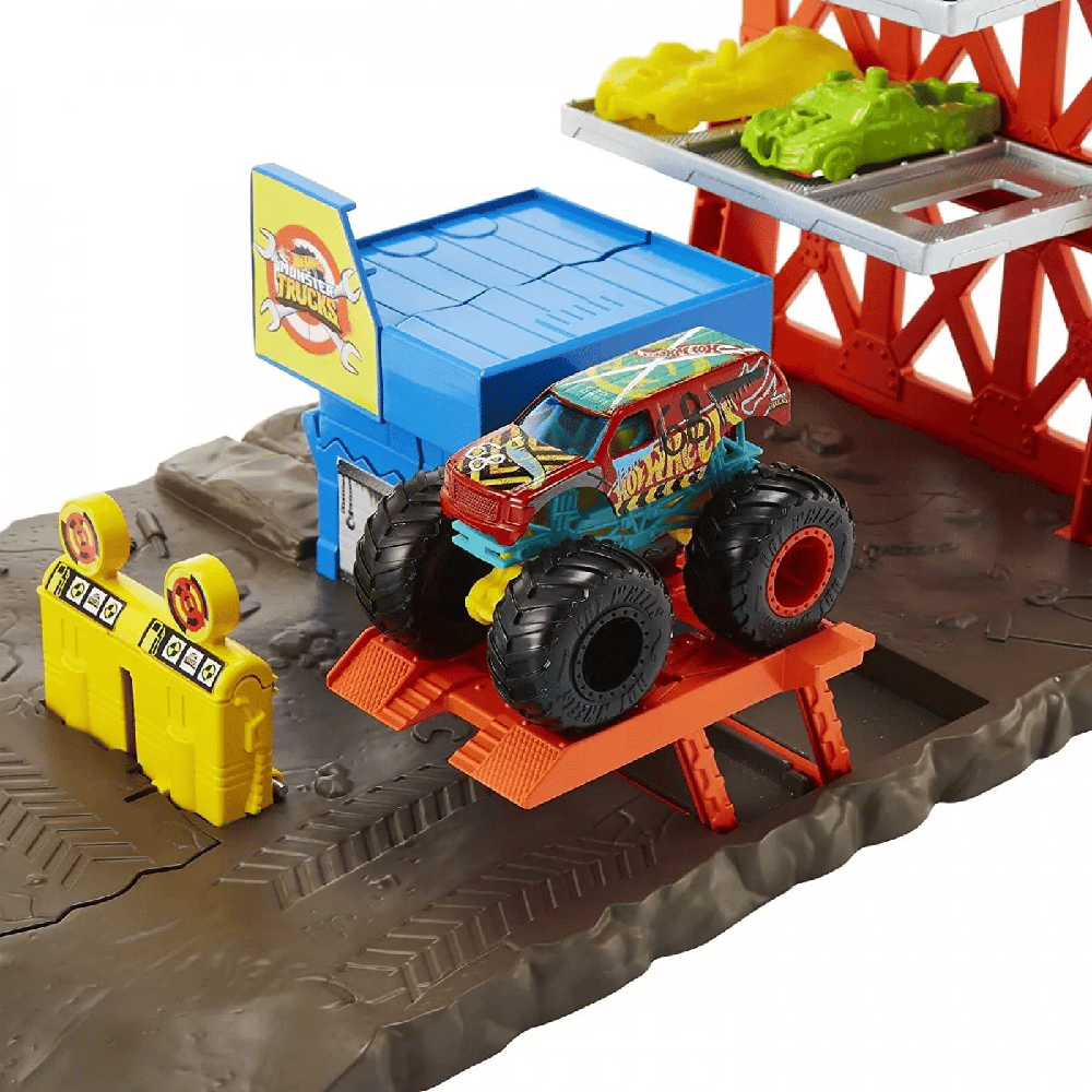 Hot Wheels Monster Trucks Σετ Σούπερ Εκρήξεις & Συγκρούσεις Blast Station
