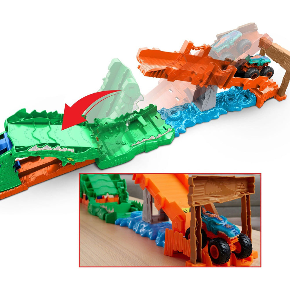 Hot Wheels Monster Trucks Πίστα Εξόντωση Κροκόδειλου