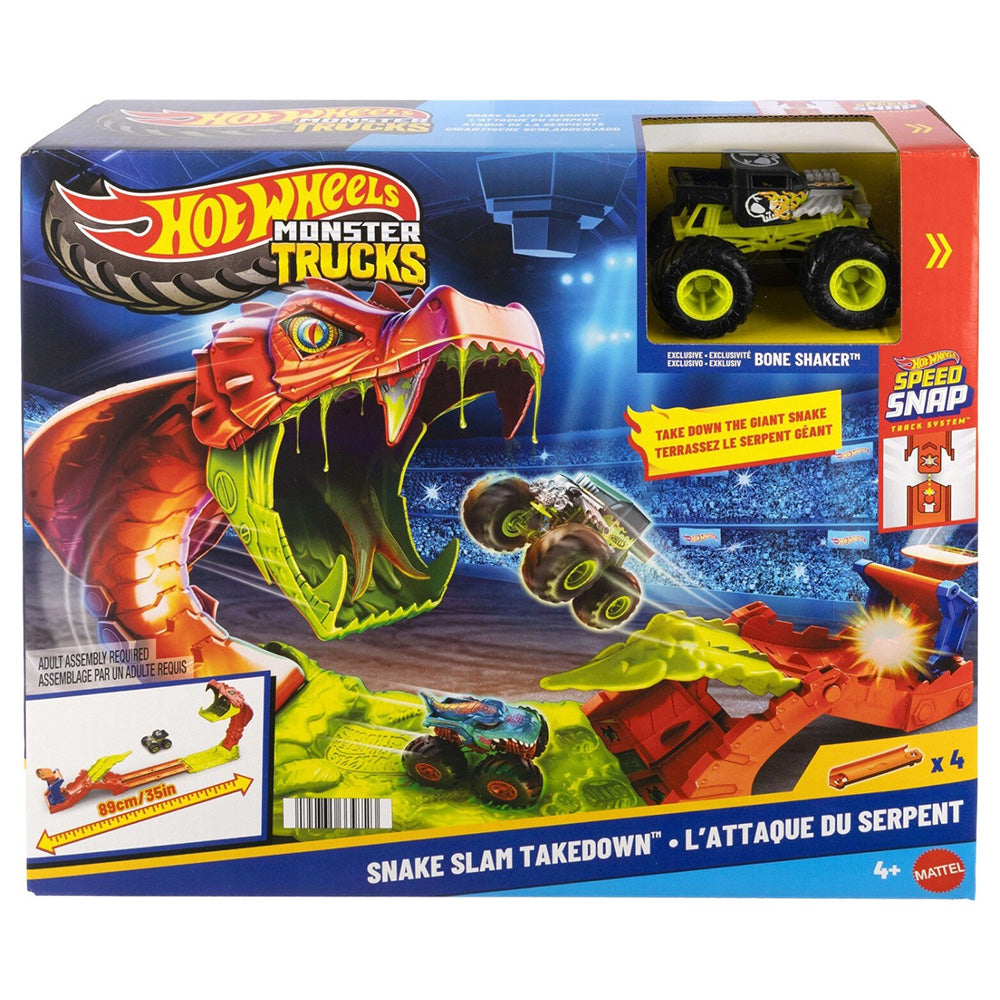 Hot Wheels Monster Trucks Snake Slam Takedown Playset