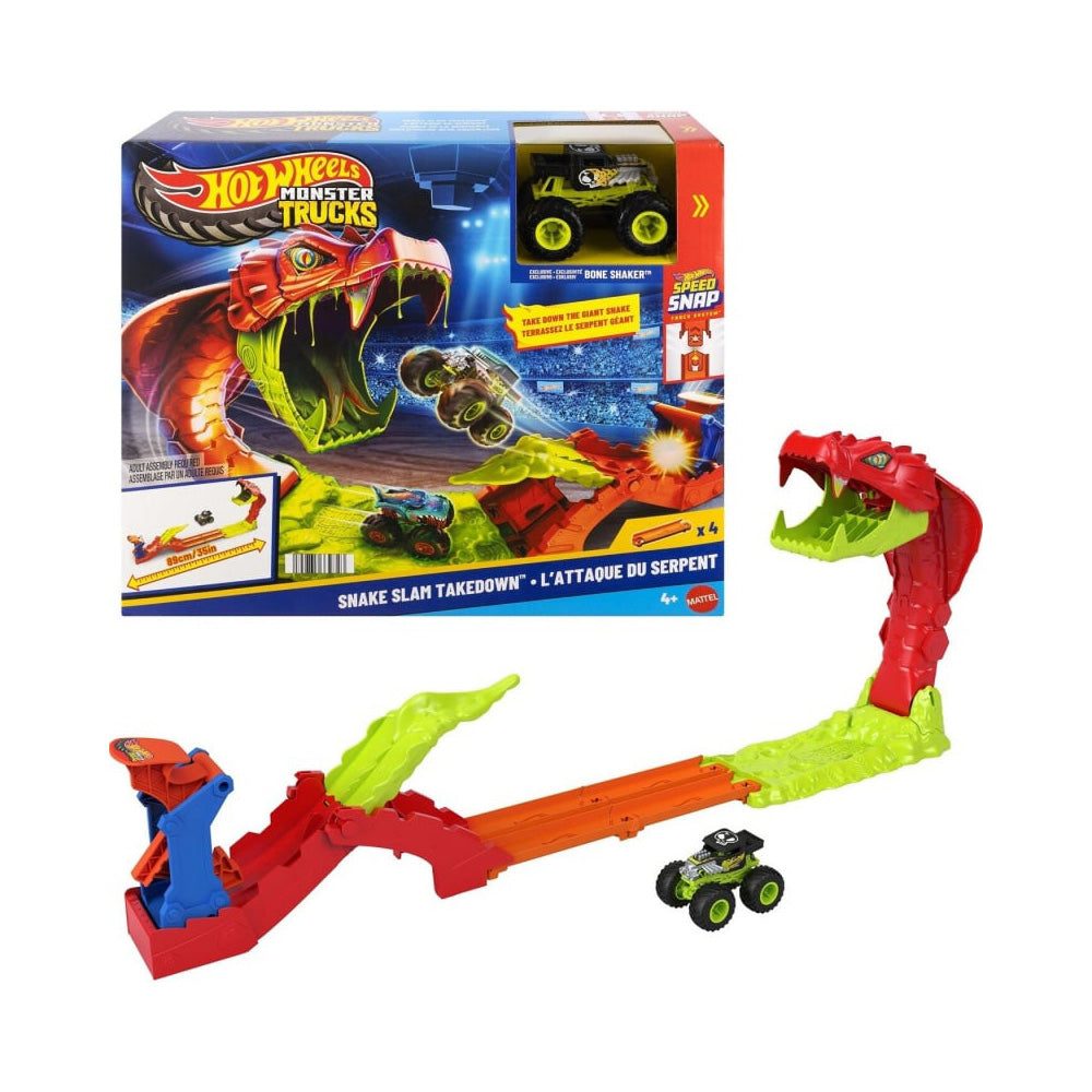 Hot Wheels Monster Trucks Snake Slam Takedown Playset
