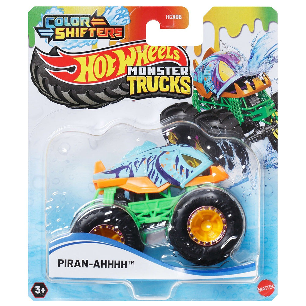 MattelMattel Hot Wheels Οχήματα Monster Trucks Χρωμοκεραυνοί Color Shifters Piran-Ahhh Όχημα Παιχνίδιpapell.gr
