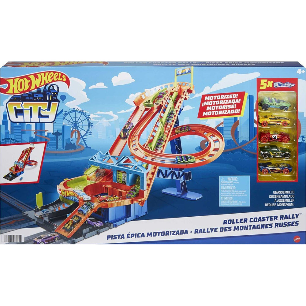 Hot Wheels Hw City - Πίστα Ράλι Τρενάκι Λούνα Παρκ City Όχημα Παιχνίδι 