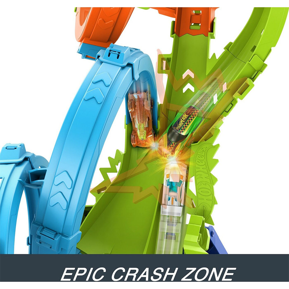 Hot Wheels Πίστα Συγκρούσεων Με 4 Λουπ Όχημα Παιχνίδι 