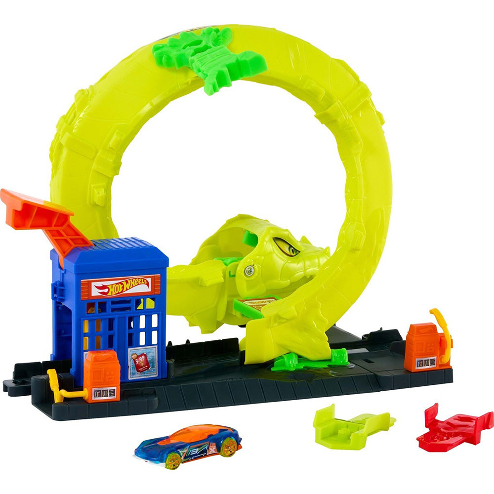 Hot Wheels City- Πίστες Με Θηρια Snake Spiral Attack City Όχημα Παιχνίδι 