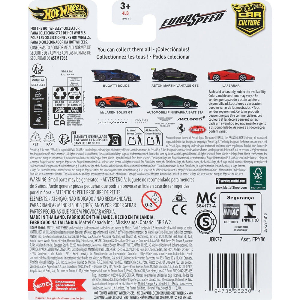 Hot Wheels Premium Car Culture Eurospeed Pininfarina Battista 