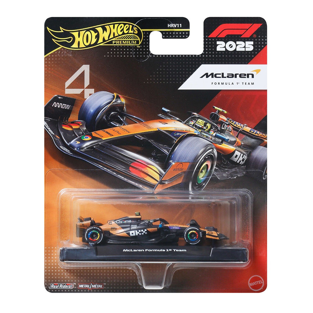 Hot Wheels Premium F1 2025 Συλλεκτικό Μοντέλο Αυτοκινήτου McLaren Team 4