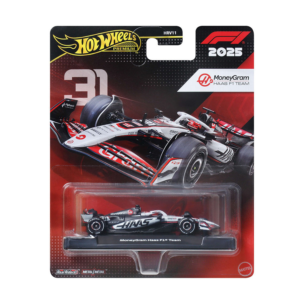 Hot Wheels Premium F1 2025 Συλλεκτικό Μοντέλο Αυτοκινήτου MoneyGram Haas 