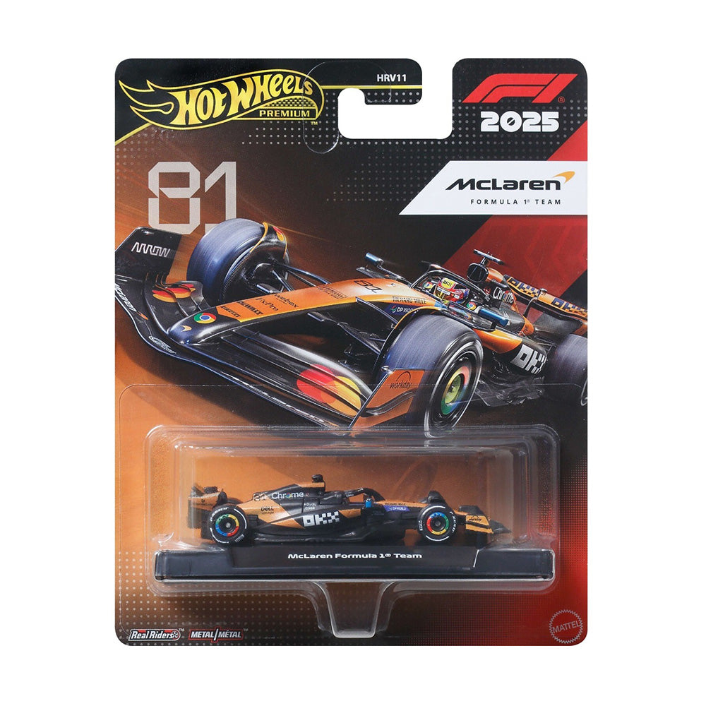 Hot Wheels Premium F1 2025 Συλλεκτικό Μοντέλο Αυτοκινήτου McLaren Team