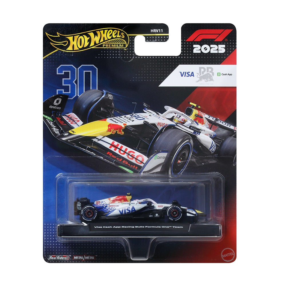 Hot Wheels Premium F1 2025 Συλλεκτικό Μοντέλο Αυτοκινήτου Visa Cash App Racing Bulls