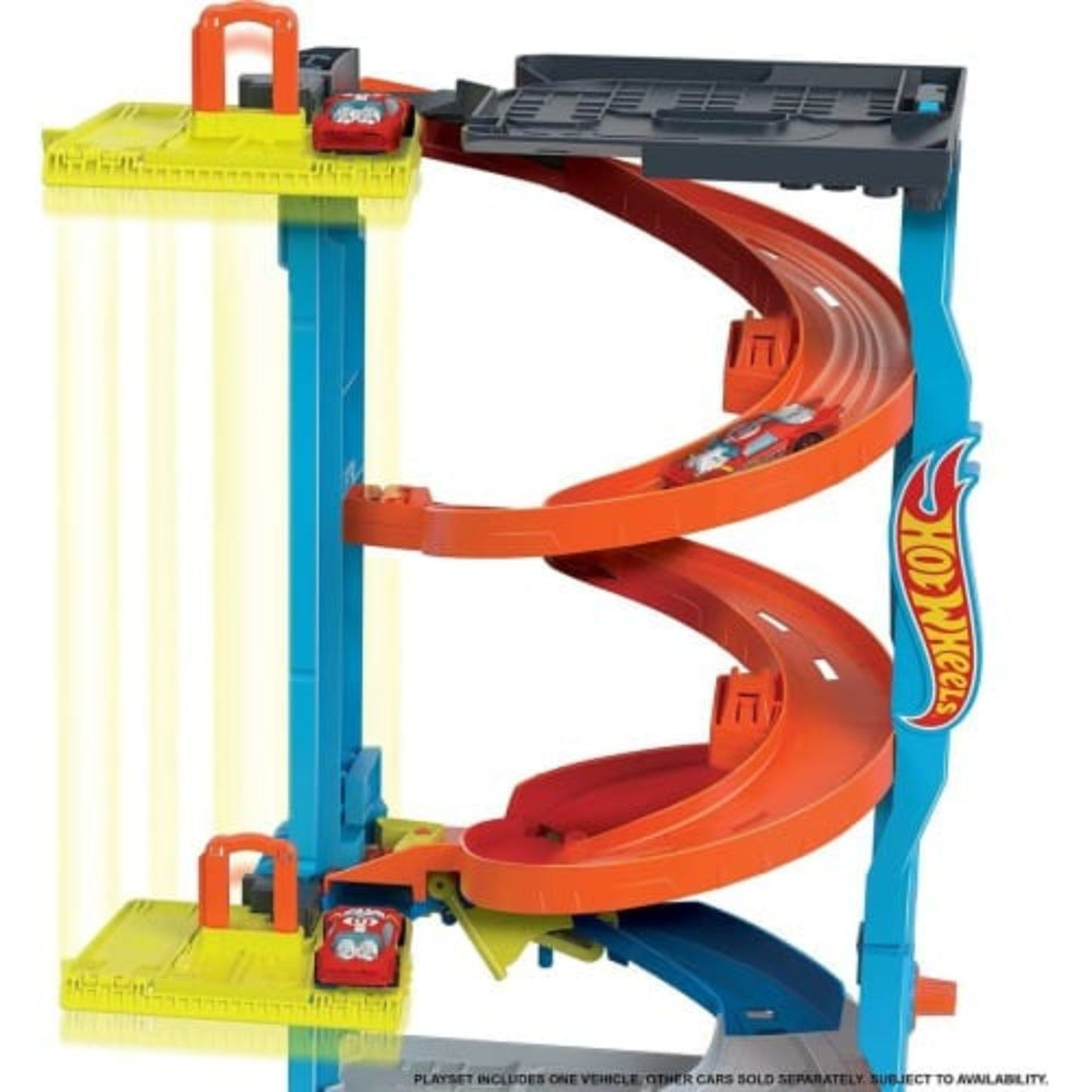 Mattel Hot Wheels City Track Set With 1 Car, 2-In-1 Πυργος Ταχυτητας 2 Σε 1