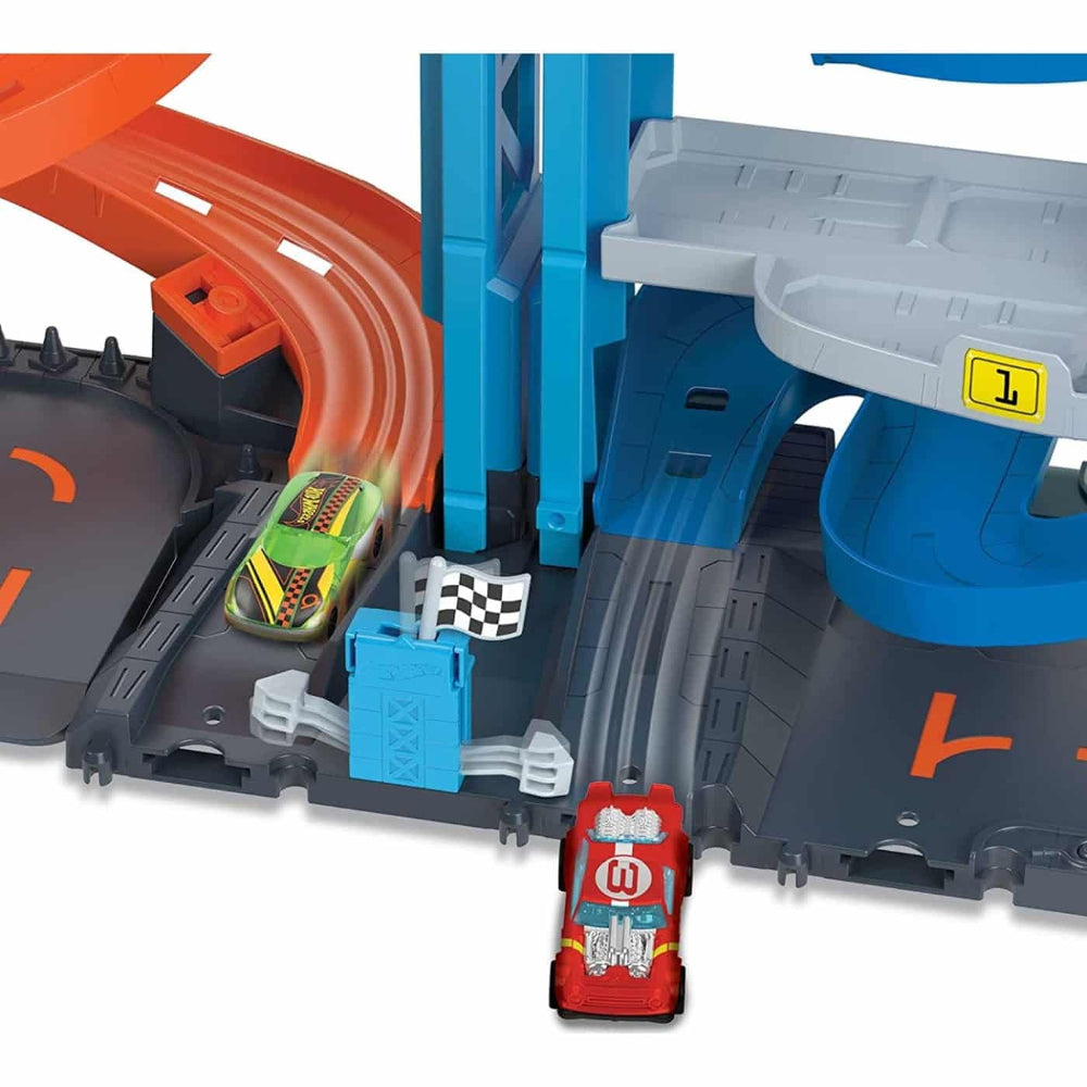 Mattel Hot Wheels City Track Set With 1 Car, 2-In-1 Πυργος Ταχυτητας 2 Σε 1