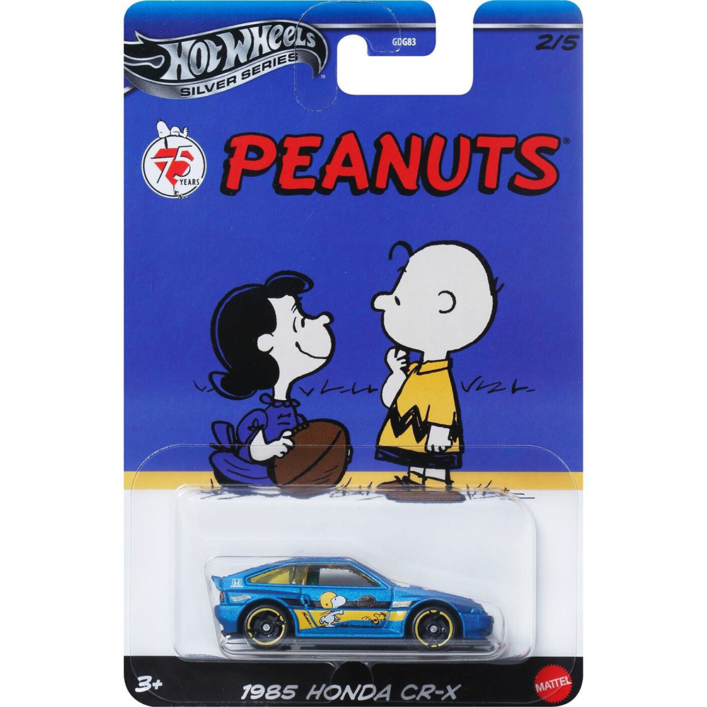 Hot Wheels Peanuts Snoopy 2025 Silver Series 1985 Honda CR-X 