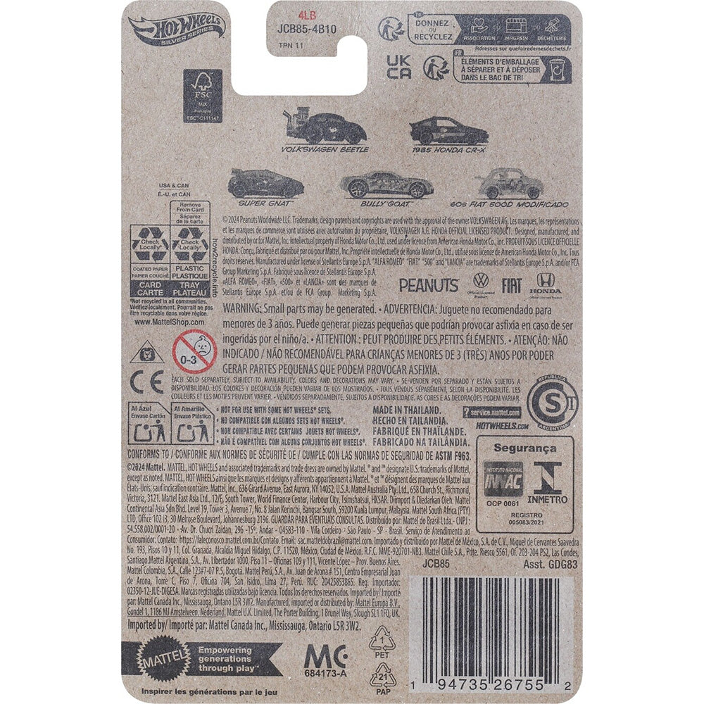 Hot Wheels Silver Series Peanuts 75 Years 60S Fiat 500D Modificado