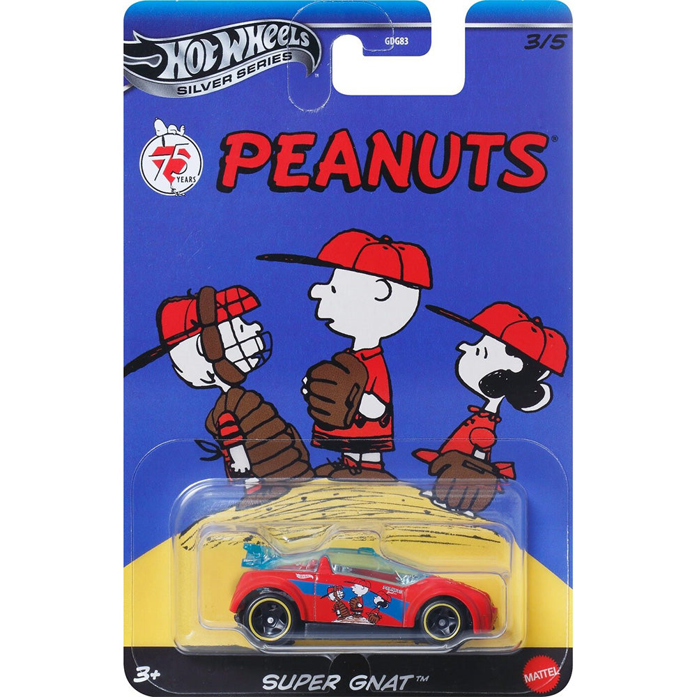 Hot Wheels Silver Series Snoopy Peanuts 75Th Anniversary Super Gnat 
