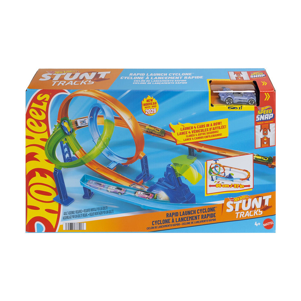 Hot Wheels Speed Snap Stunt Tracks Rapid Launch Cyclone Πίστα Ταχύτητας με Εκτοξευτή