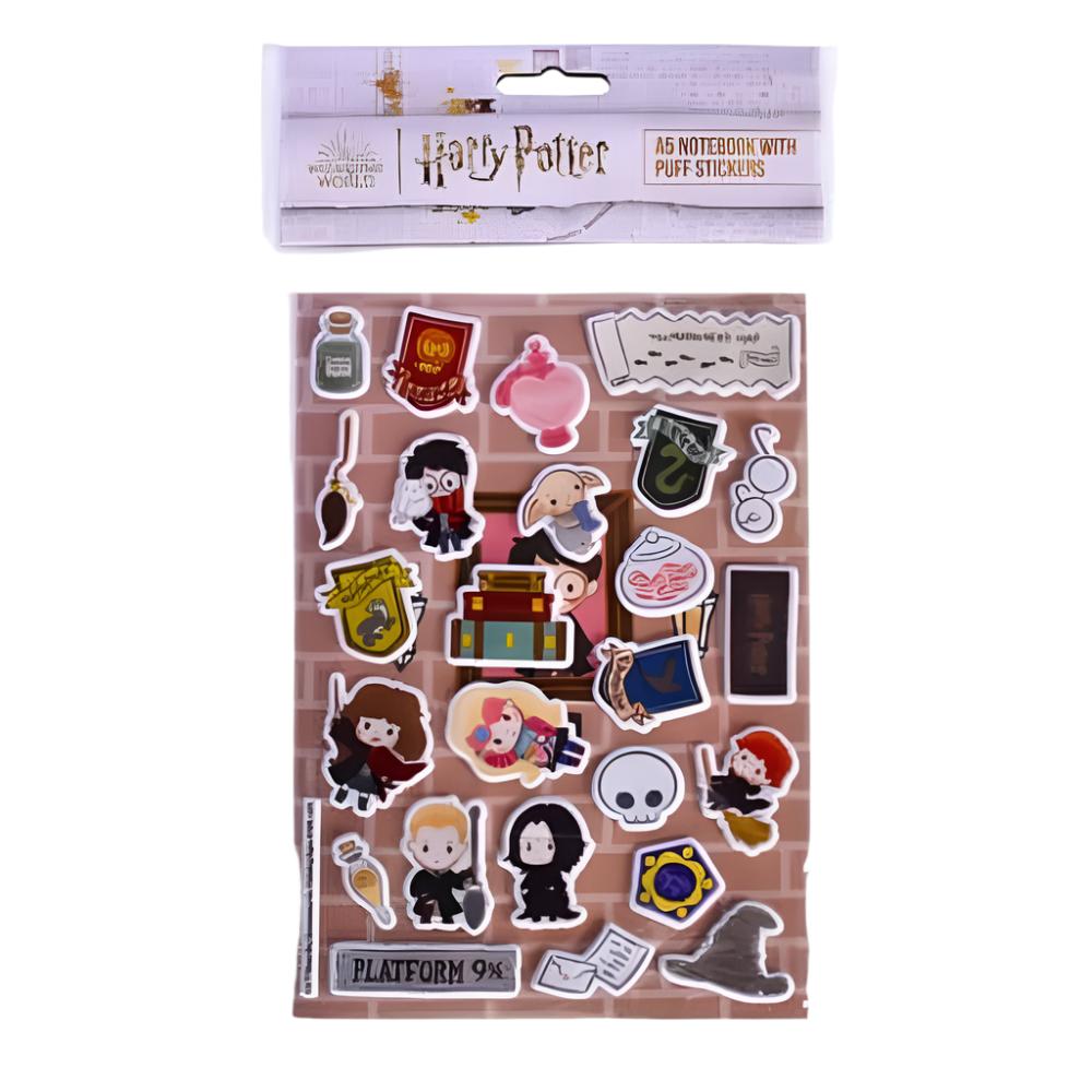 Harry Potter A5 Exercise Book And Puff Stickers