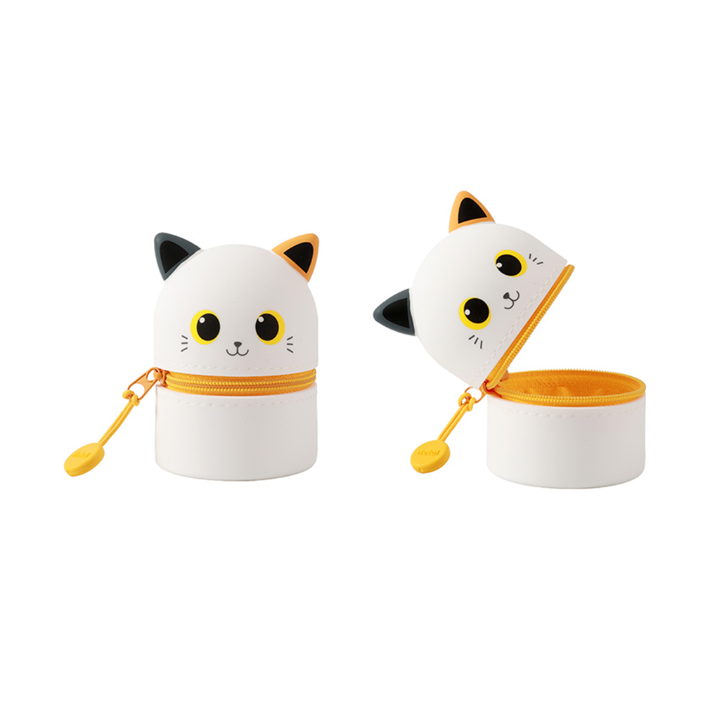 i-Total Mini Silicone Κασετίνα White Cat 8,5 εκ