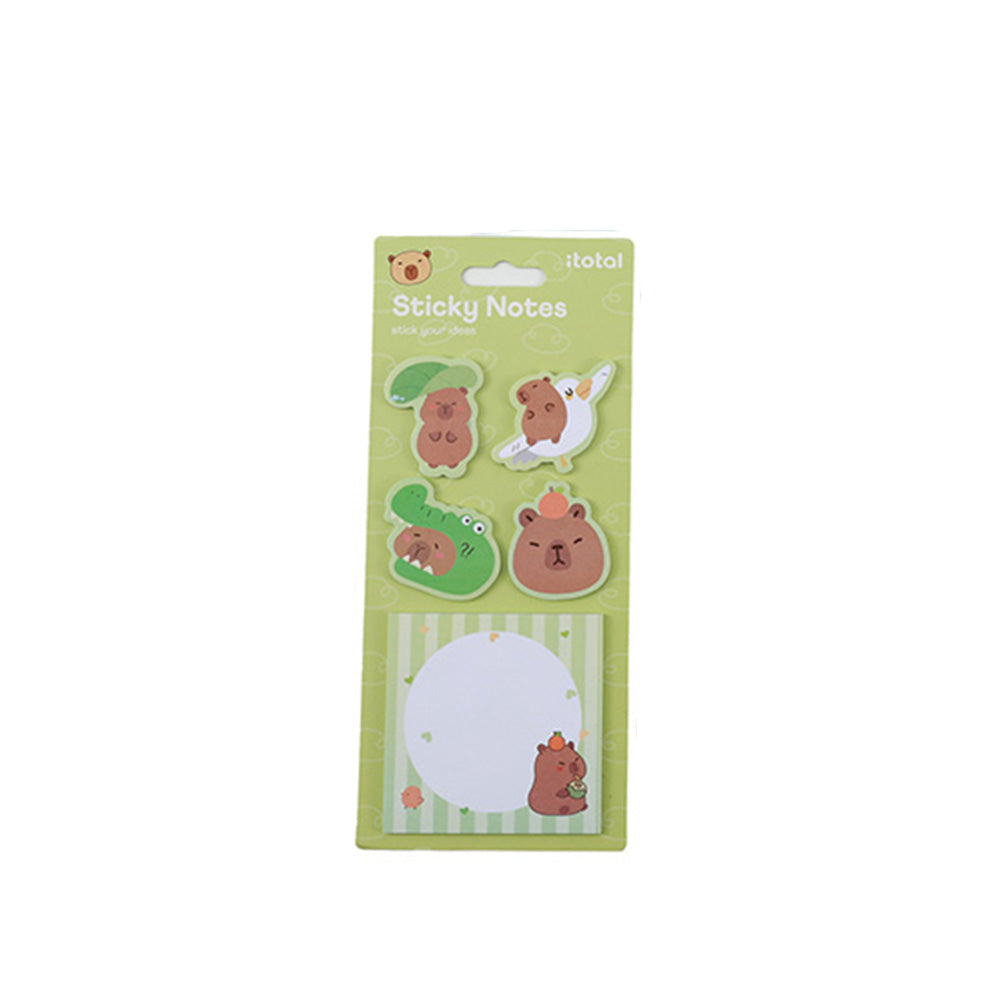 I-Total Χαρτάκια Sticky Notes Capybara Πράσινο
