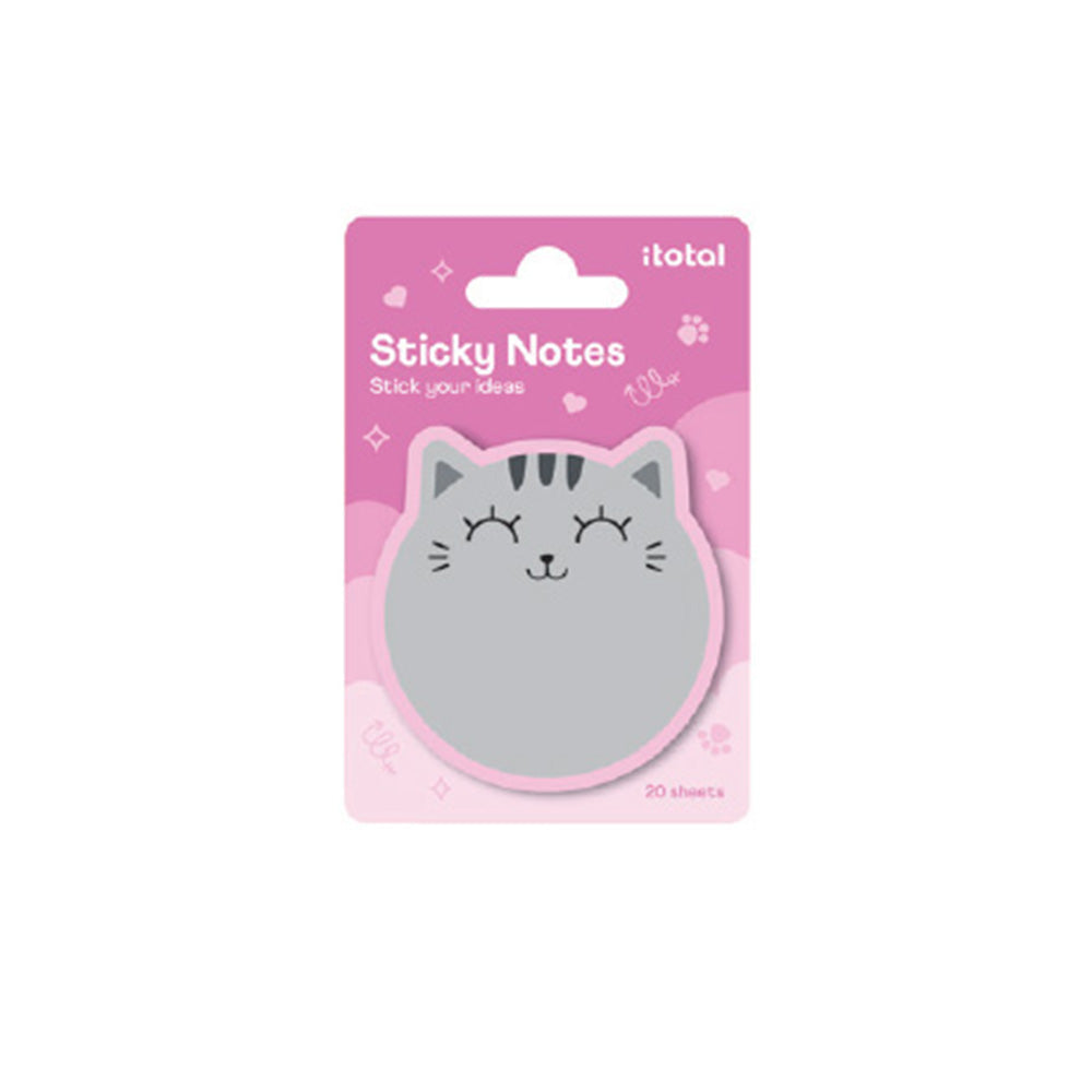 i-Total Χαρτάκια Sticky Notes Grey Cat 7x8 εκ 20 Φύλλα
