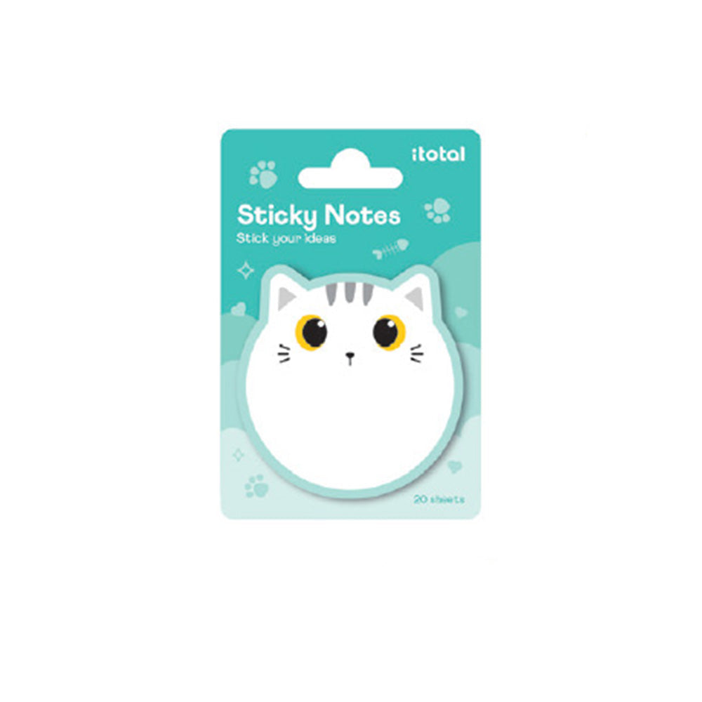 i-Total Χαρτάκια Sticky Notes White Cat 7x8 εκ 20 Φύλλα