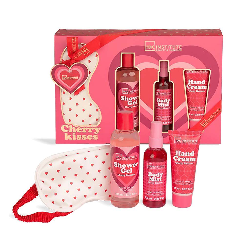 IDC Institute Cherry Kisses Bath & Sleep Set – Σετ Μπάνιου & Ύπνου 4 Τμχ
