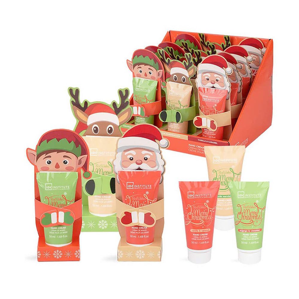 IDC Institute Christmas Hand Cream Vanilla Sugar & Cookies – Ενυδατική Κρέμα Χεριών 3 Σχέδια