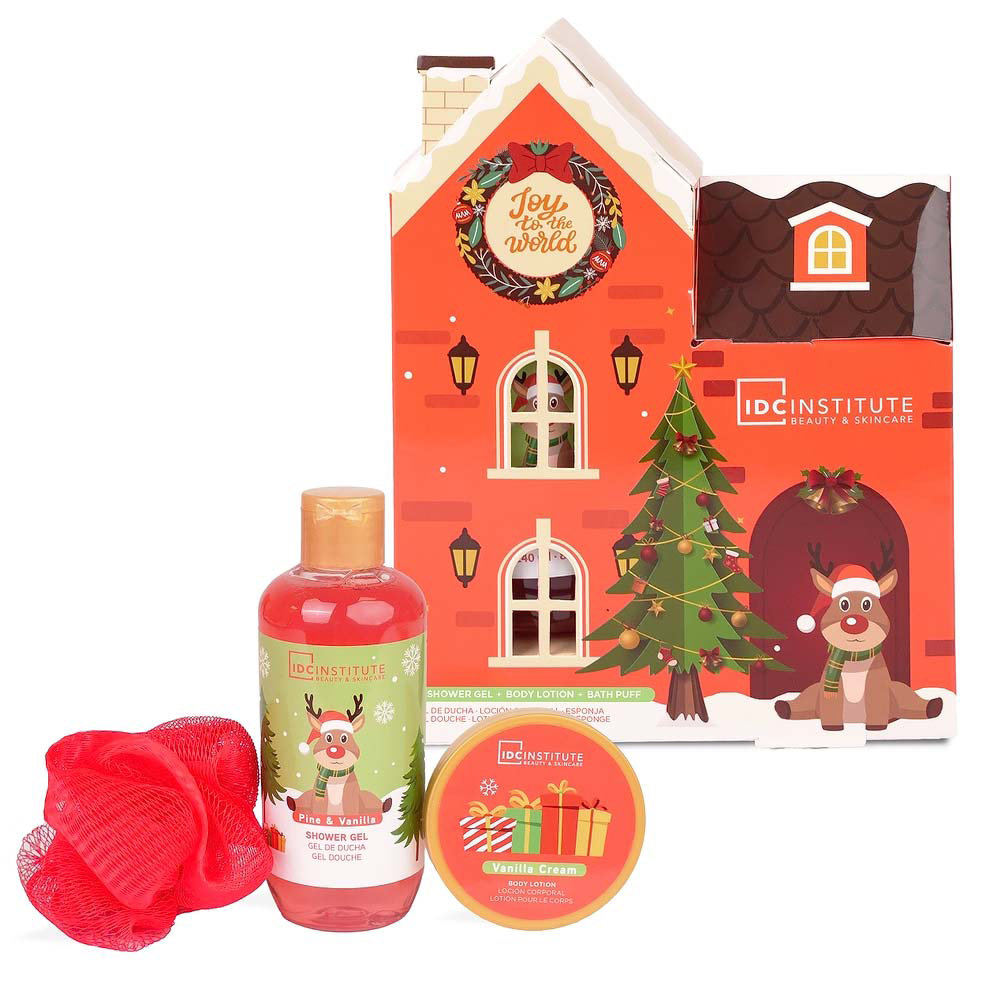 IDC Institute Christmas Holiday House Set – Χριστουγεννιάτικο Σετ Περιποίησης 3 Τμχ 