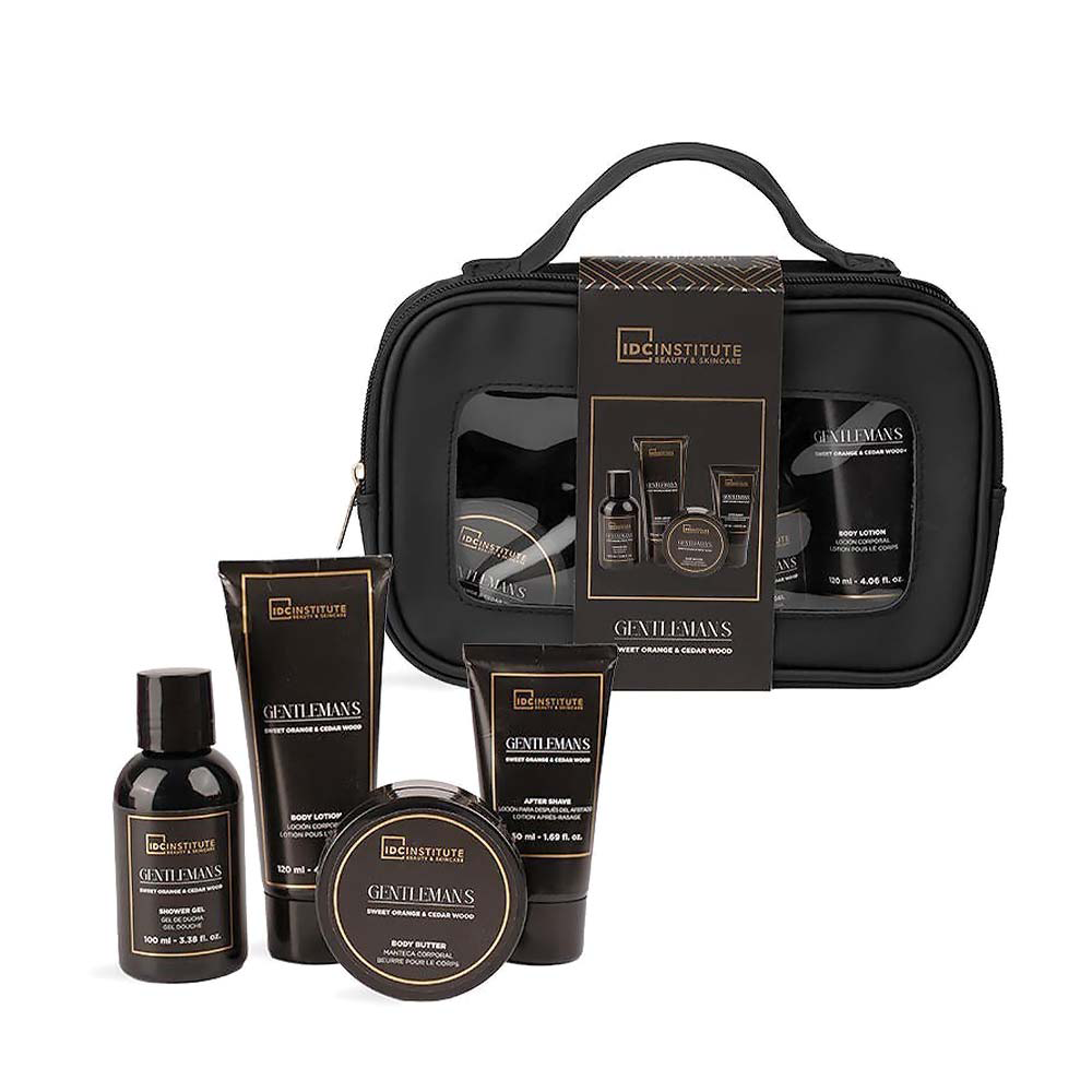 IDC Institute Gentleman’s Sweet Orange & Cedarwood Bath Giftset Bag – Ανδρικό Σετ Περιποίησης 5 Τμχ