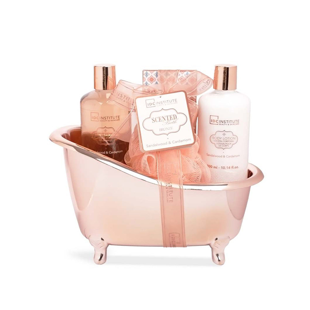 IDC Institute Scented Bath Bronze Bathtub – Σετ Μπάνιου σε Μπανιέρα 4 Τμχ