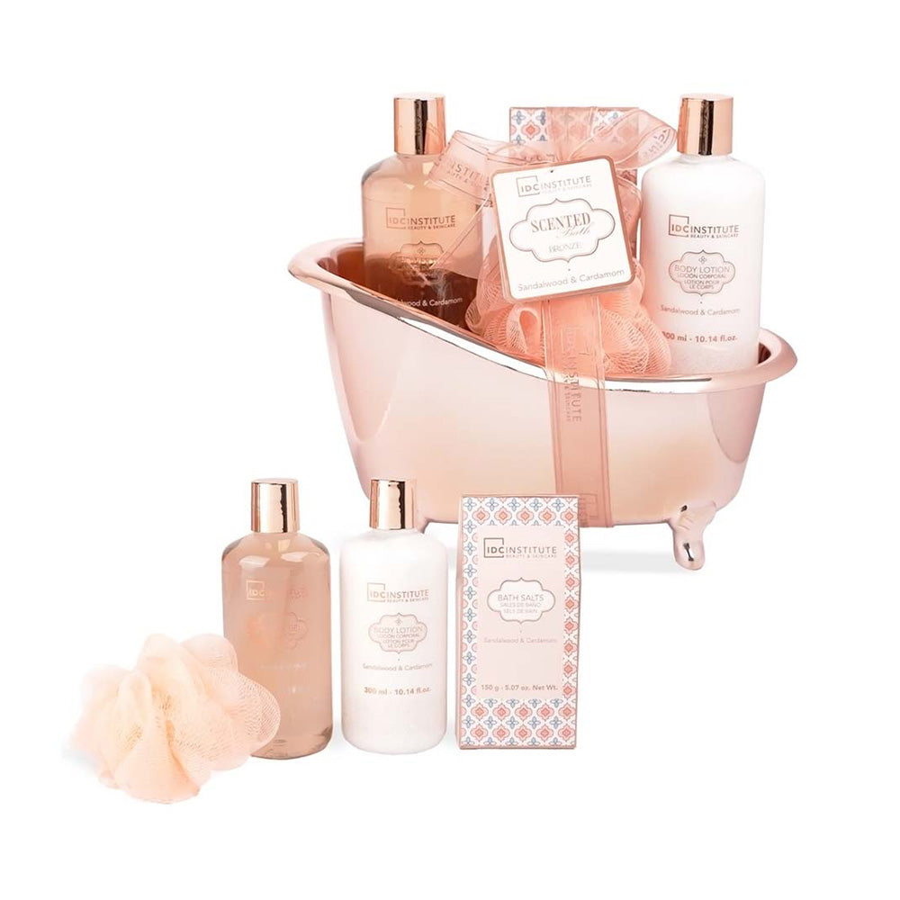 IDC Institute Scented Bath Bronze Bathtub – Σετ Μπάνιου σε Μπανιέρα 4 Τμχ