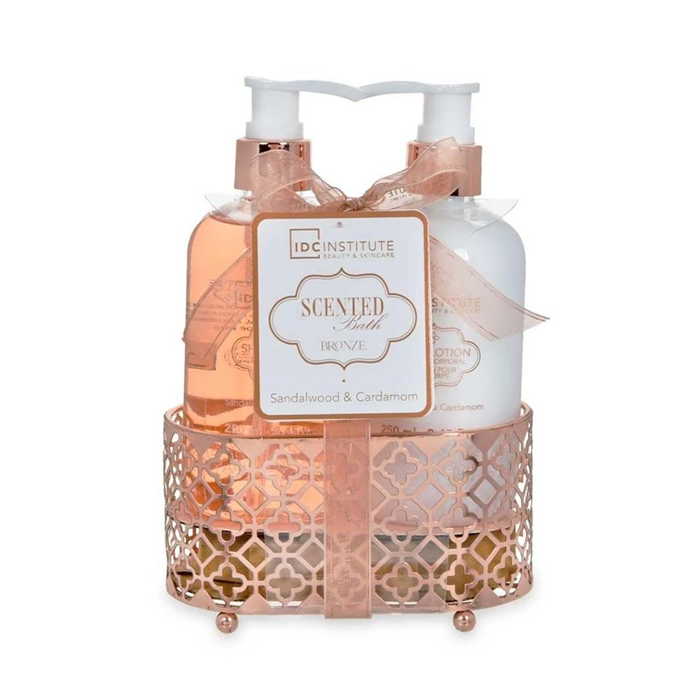 IDC Institute Scented Bath Bronze Shower Duo – Σετ Περιποίησης Σώματος 2 Τμχ