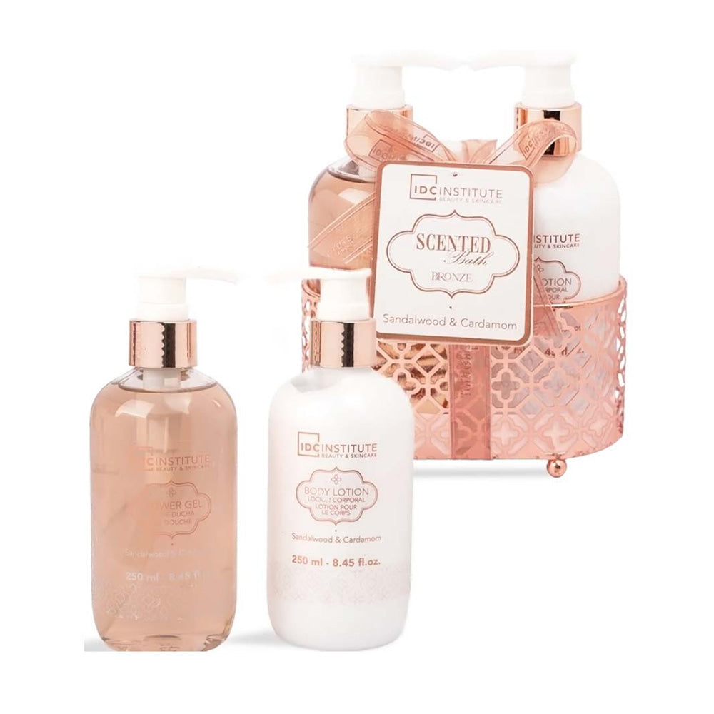 IDC Institute Scented Bath Bronze Shower Duo – Σετ Περιποίησης Σώματος 2 Τμχ