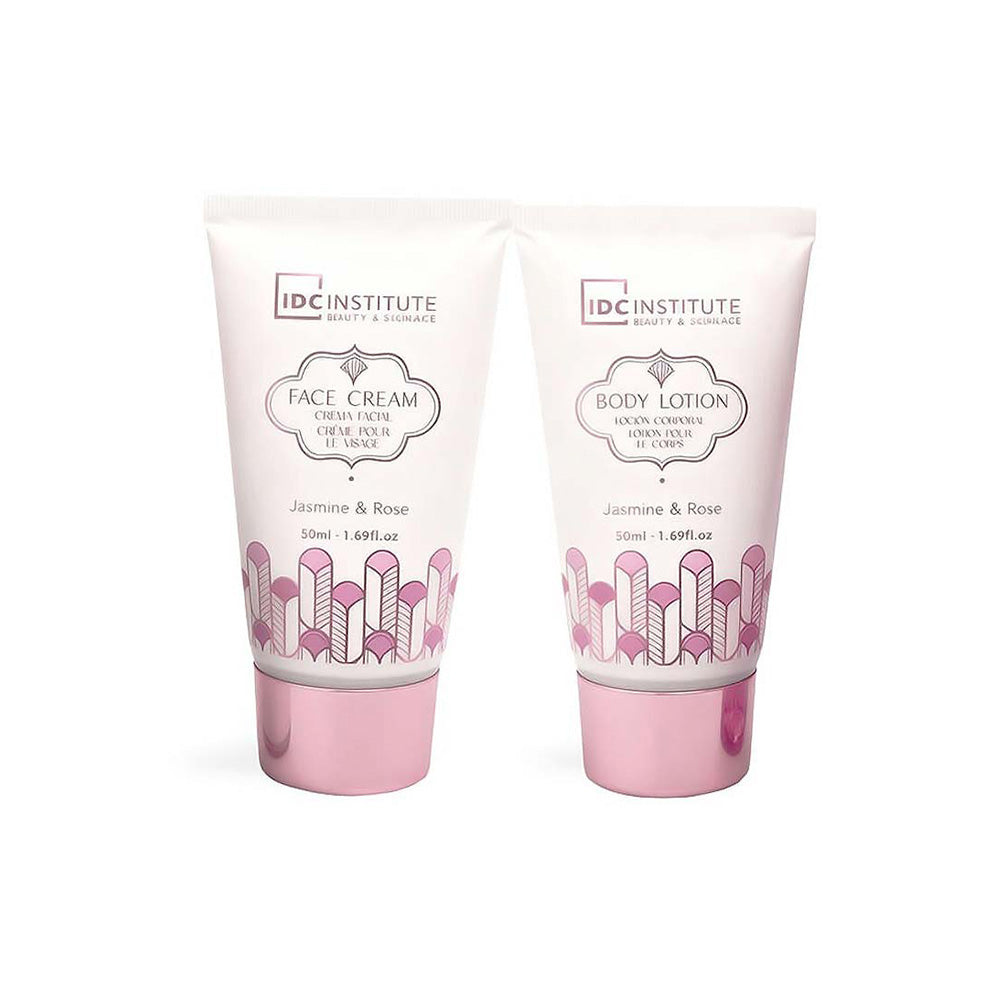 IDC Institute Scented Bath Rose Cosmetic Bag Set – Σετ Μπάνιου 3 Τμχ 18x14x8 εκ