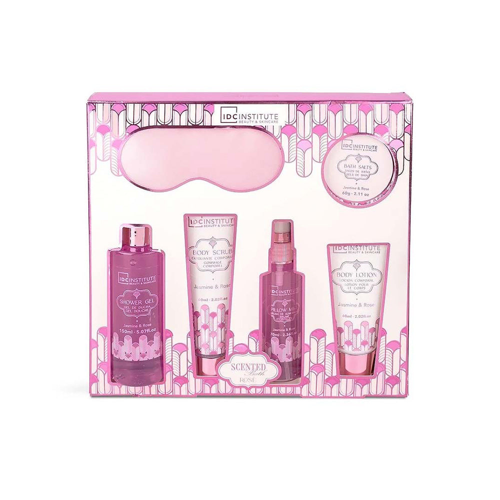 IDC Institute Scented Bath Rose Jasmine & Rose – Σετ Δώρου Περιποίησης 6 Τμχ