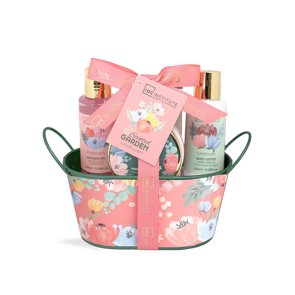 IDC Institute Scented Garden Tin Case – Σετ Δώρου Περιποίησης Σώματος 4 Τμχ