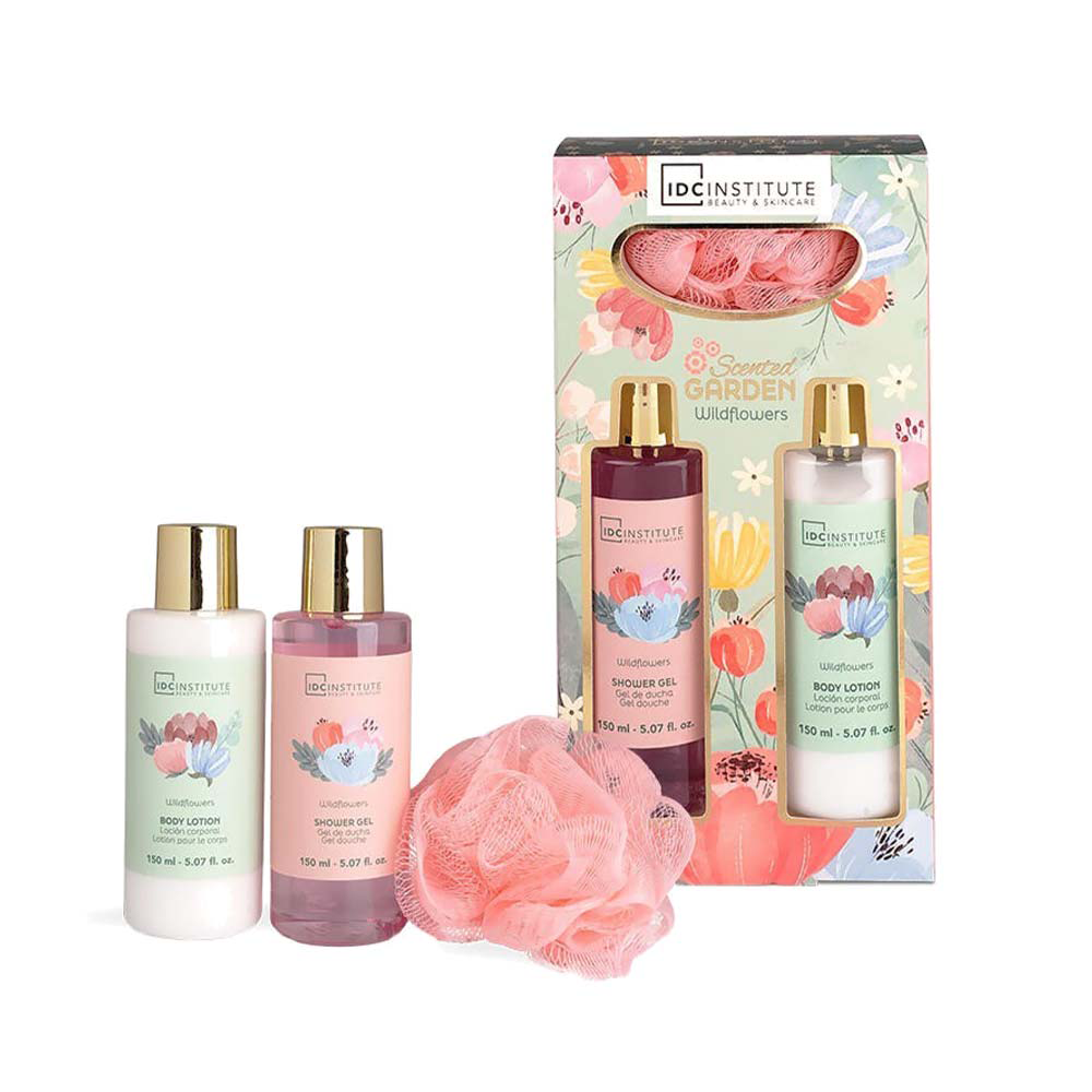 IDC Institute Scented Garden Wildflowers Bath Set – Σετ Μπάνιου 3 Τμχ 